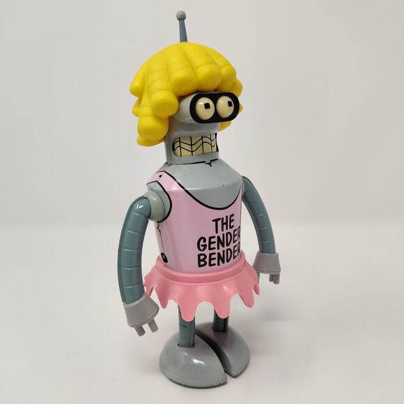 Futurama Gender Bender Robot Wind Up Toy Rocket USA 2001 Collectible Boxed - Picture 3 of 16
